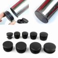 thumbnail image 2 of Black Plastic End Caps for Round Metal Tubes, 10-Pack Furniture Table Feet, 2 of 5