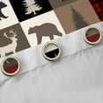 thumbnail image 5 of Feelyou Rustic Farmhouse Bear Black Out Curtains, Reindeer Moose Wildlife Curtains Pack of 2 (42x63 Each), Red Brown Square Plaid Bedroom Curtains, Curtains and Drapes Decor, 5 of 7