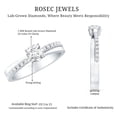thumbnail image 5 of Rosec Jewels Certified Lab Diamond Solitaire Promise Ring for Women - 1/2 Carat - EF-VS Quality, 18K White Gold, US 11.00, 5 of 8