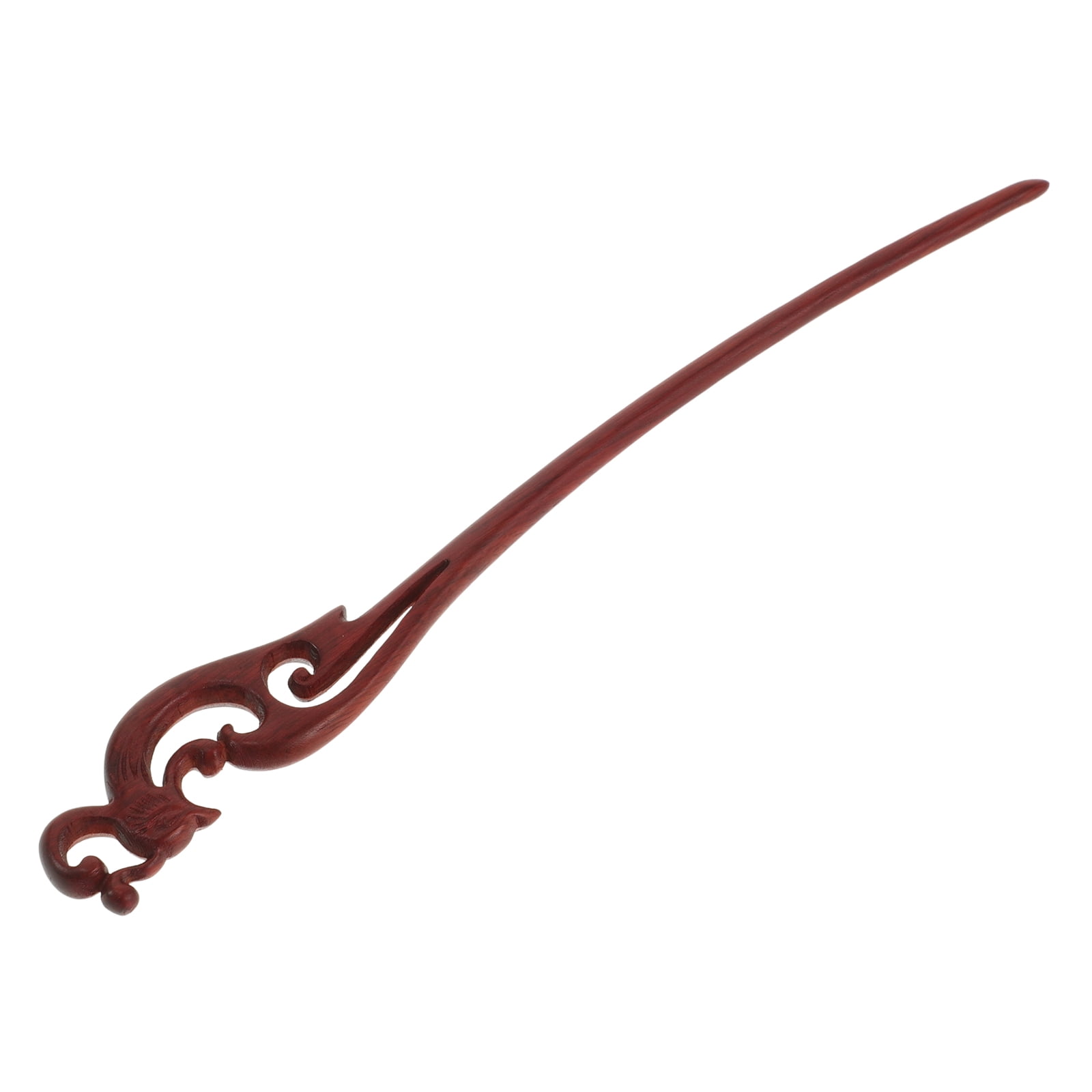 Toyvian Wood Hair Stick for Long Hair Coffee Color Retro Chinese Style Hairpin for Formal Use