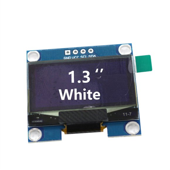 kurtrusly OLED Module 3.3V/5V 12C Interface Tabletop Display Device Auto-Éclairage Écran Stable Performance FR4 Tabletops Écrans LCD Blanc VCC