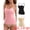 1 Black 1 Apricot 1 Pink, variant on DARING DIVA Women's Padded Tank Top Round Neck Casual Camisole 3XL 1 Black 1 Apricot 1 Pink