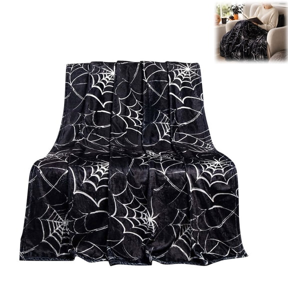Halloween Throw Blanket, Soft Flannel Fleece Blanket, Halloween Themed Pattern Print,Lightweight Warm Blanket for Couch Bed Sofa, Home Halloween Decor
