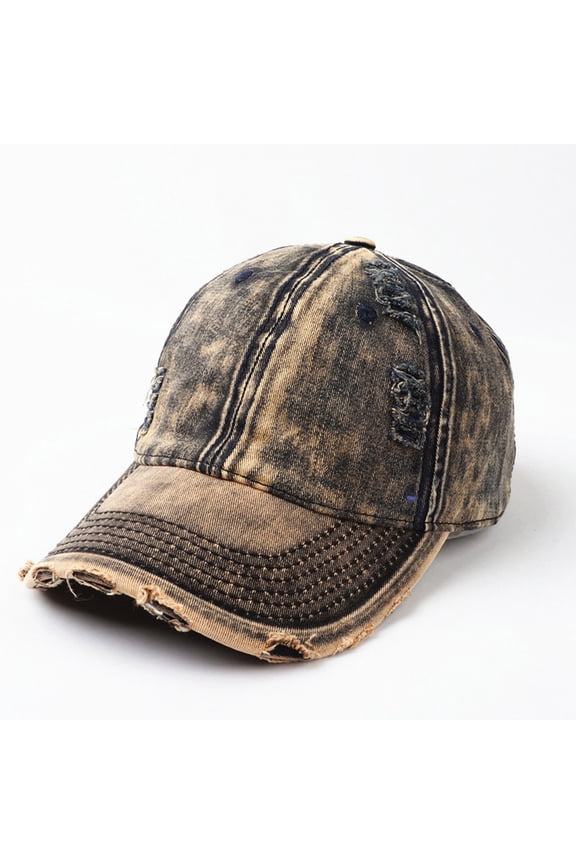 Denim Baseball Cap for Men & Women Vintage Ribbed Washed Snapback Hats Unisex Adjustable Solid Color Sun Protection Plain Athletic Ball Hat
