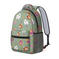 thumbnail image 2 of Pomeranian and Flowers Backpack for School, Cute School Bag with Adjustable Shoulder Straps and Padded Back, 15.3"x11"x6.7", 2 of 5