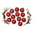 thumbnail image 2 of Whitehurst Matte Finish Glass Christmas Ball Ornaments - 2.75" (70mm) - Red - 12ct, 2 of 4