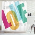 thumbnail image 1 of Ambesonne Saying Shower Curtain, Vintage Colorful Letter Art, 69"Wx70"L, Multicolor, 1 of 3