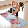 thumbnail image 6 of Pioneer Flower Floral Print Pattern Hot Yoga Mat Towel Non Slip for Hot Yoga - Quick-Drying Yoga Mat Cover with 4 Corner Pockets with Travel Bag - Hot Yoga Towel Non Slip 74"x26", 6 of 6