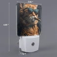 thumbnail image 2 of Pofeuu Dapper Cat in Sunglasses Print Night Lights Plug into Wall with Dusk-to-Dawn Light Sensor, LED Nightlight for Bathroom, Adult, Hallway-EU, 2 of 7