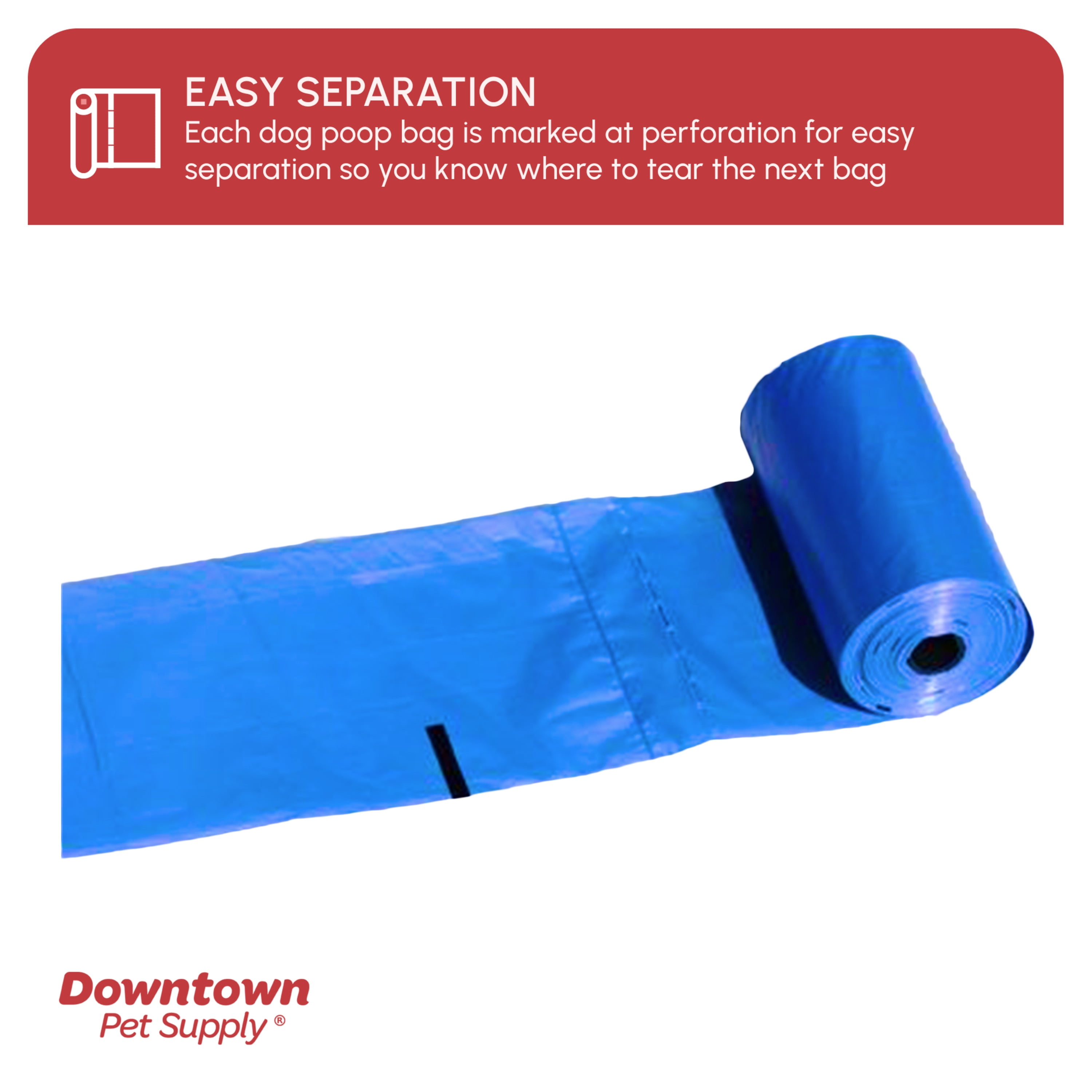 Downtown Pet Supply Dog Poop Bags, 2x Free Poop Bag Holder, Rainbow, 1000 Bags