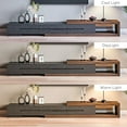 thumbnail image 5 of POVISON Modern Extendable Black TV Stand, Wood Media Console for Up to 85 Inch TV with 3 Drawers, Brown, 78.7", 5 of 6