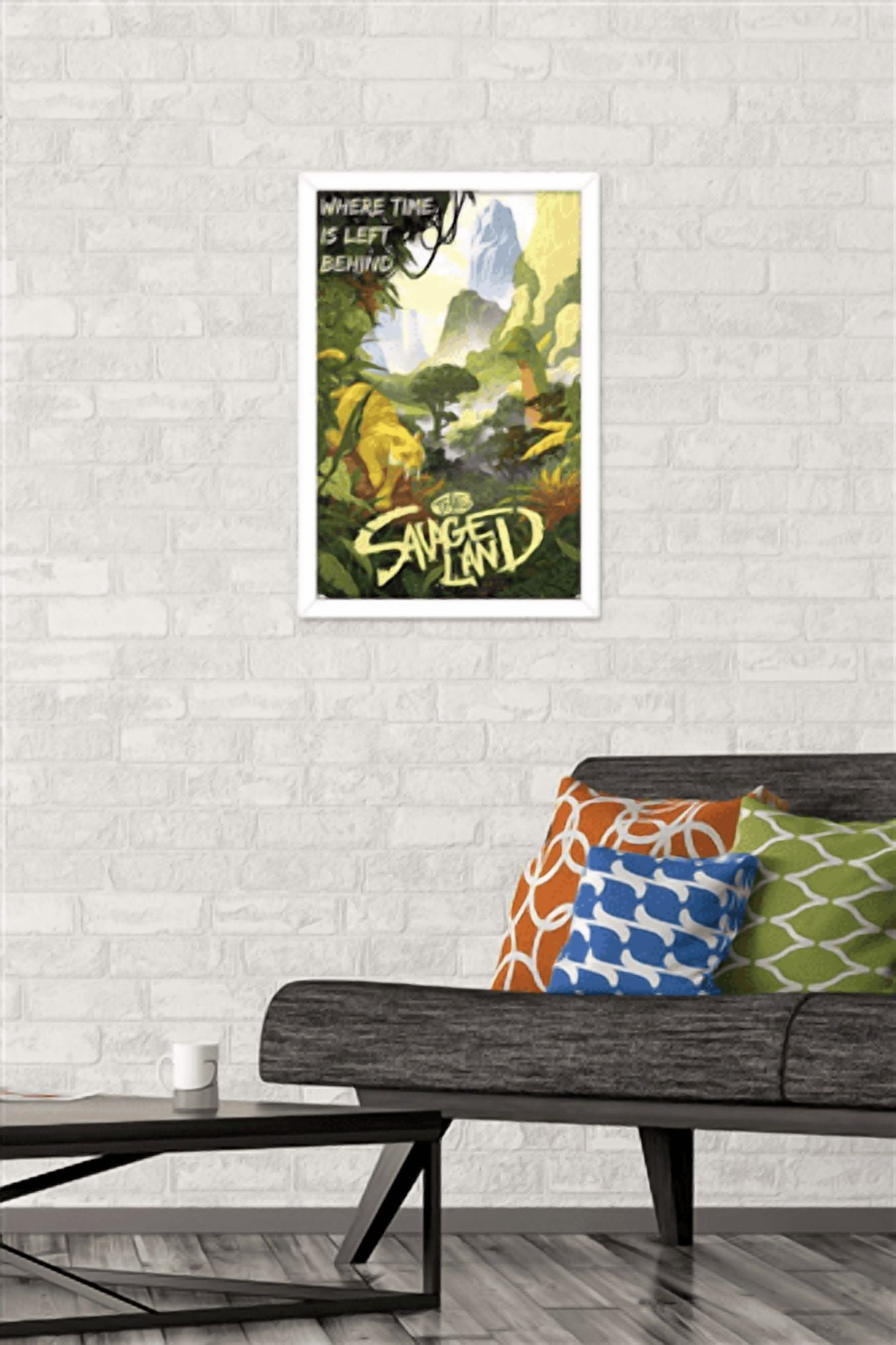 Marvel: Hero Lands - The Savage Land Wall Poster, 14.725" x 22.375" Framed