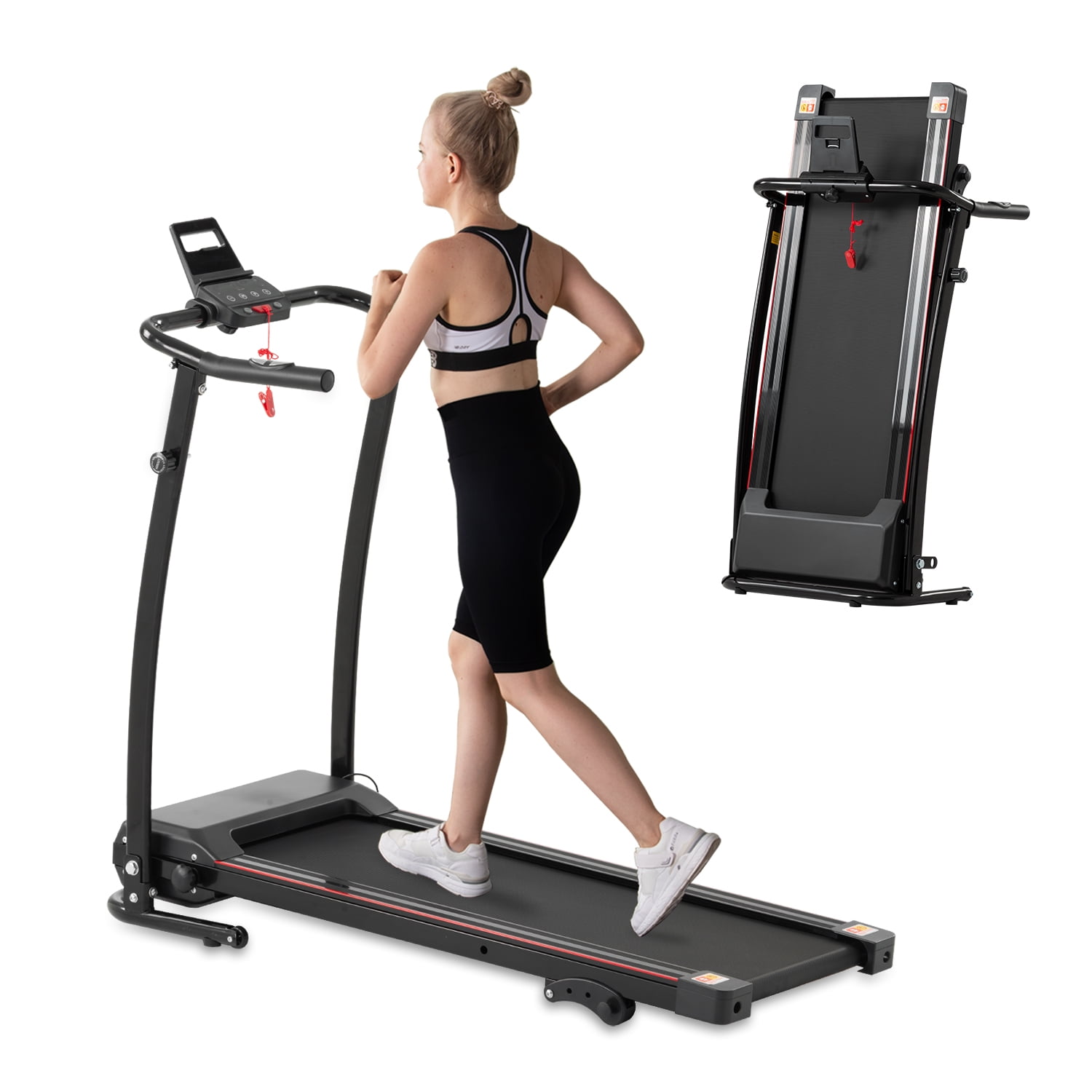 FYC Folding Treadmill with Incline, 1.5HP Electric Motorized Treadmill