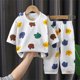 thumbnail image 3 of Odeerbi 1-6 Años Niños Niñas Pijamas de Algodón de Verano de Manga Corta Pantalones Suaves Impresos Ropa de Dormir Transpirable Conjunto de Pijama de Dos Piezas, 3 of 3