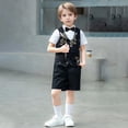 thumbnail image 2 of MEZZALL Boys Suit Set Formal Vest Outfits Embroidered Kids Toddler Birthday Party Piano Performance Wedding Guest Attire For 3 16 Breathable Cartoon Clothing, 2 of 9