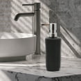 thumbnail image 6 of Unique Bargains 1 Pc Classic Vertical Lines Soap Pump Dispenser for Hotel 350ml Silver Tone Black, 6 of 6