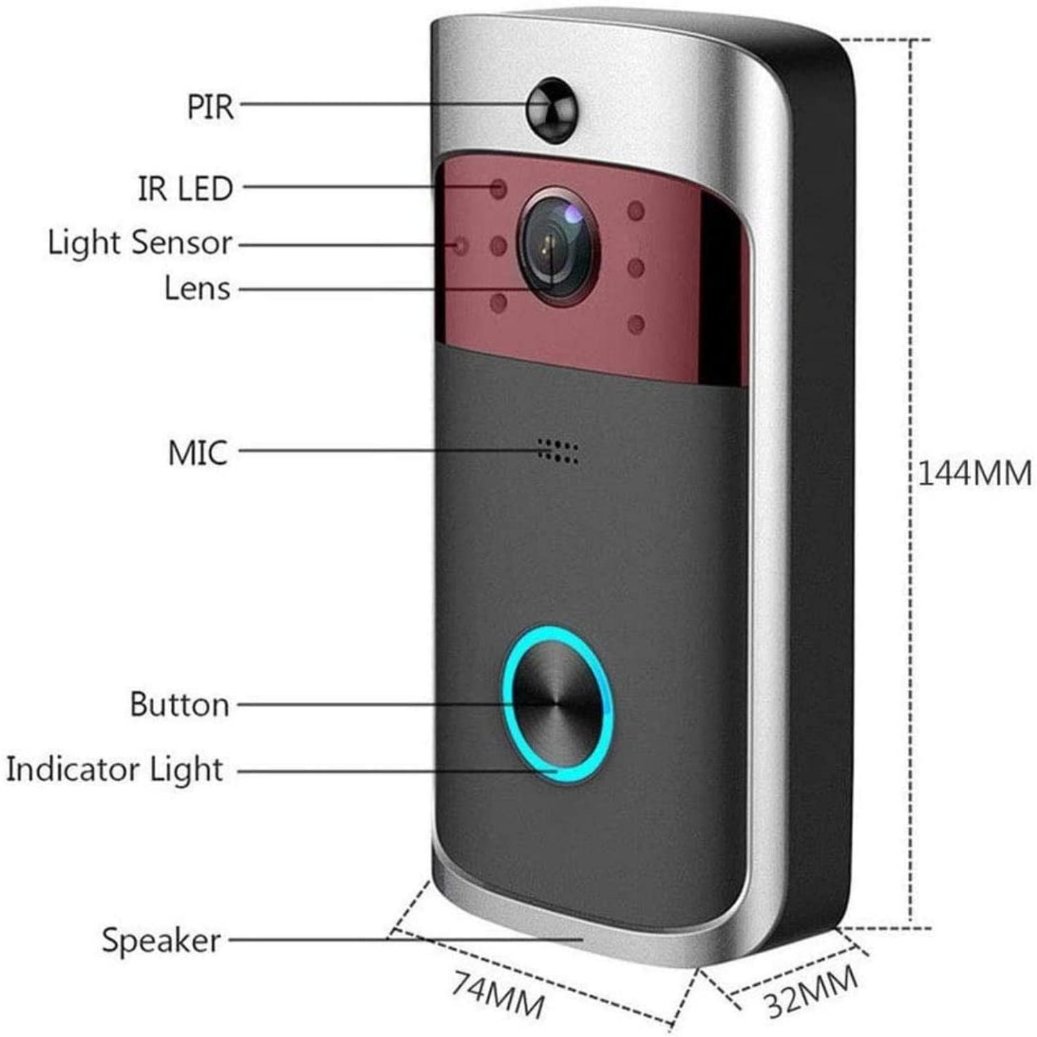 x smart home wireless doorbell batteries