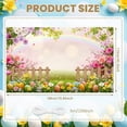 thumbnail image 2 of Colorful Eggs Easter Banner Cherry Blossom Spring Backdrop Rainbow Cute Bunny Egg Hunt Background for Easter Party Spring Celebration Kids Activity, 2 of 9