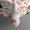 thumbnail image 5 of Chihuahua and Pioneer Flower Square Tablecloth,Waterproof Square Table Cover,Wipeable Spillproof Washable Table Cover for Home Kitchen Party Decor 52"x52"(132x132cm), 5 of 6