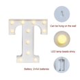 thumbnail image 5 of Magik Light up Letter LED Alphabet Number Symbol Plastic Battery Operated Party Sign Wedding Festival Stand Decoration (Letter T), 5 of 6