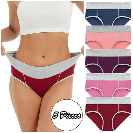 

Gubotare Boxers For Women Girl High Waist G String Brief Pantie Thong Lingerie Knicker Lace Underwear Multicolor 5XL