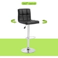 thumbnail image 5 of FDW Black Swivel Bar Stools PU Leather Padded with Back Height Adjustable Counter Stool Barstools Dining Chair,Set Of 2, 5 of 7
