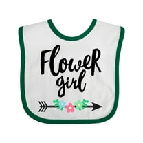 Inktastic Flower Girl with Arrow and Flowers Girls Baby Bib