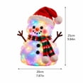 thumbnail image 3 of Glowing Snowman Plush, White with Red and Green Accents, Delightful Tabletop Christmas Decor Christmas Indoor Decor for Mantel Displays, Snowman Ornaments Multicolor, 3 of 7
