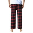 thumbnail image 4 of hirigin Men's Pajamas Plaid Pants, Drawstring Elastic Mid Waist Comfy Soft Loose Lounge Sleep Pants for Spring Autumn, 4 of 5