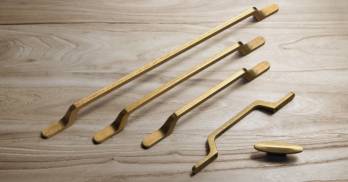 Goo-Ki 6 Pack 7.6" Hole Center Kitchen Cabinet Hardware Antique Brass Drawer Pulls - Retro Brass Bar Handle for Dresser Cupboard , Vintage Bronze Pull for Bathroom Closet Wardrobe , 1751-GT-192