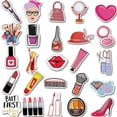 thumbnail image 4 of Lindas pegatinas cosméticas para botellas de agua de color rosa, pegatinas de maquillaje de moda para niña, para teléfono portátil, computadora, guitarra, monopatín, espejo de equipaje para adolescent, 4 of 5