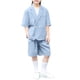 thumbnail image 1 of Odeerbi Niños Vestido Formal Traje Manga Corta Muesca Solapa Blazer Chaqueta + Traje Pantalones Cortos Trajes de Verano Conjunto, 1 of 8