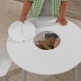thumbnail image 3 of Wooden Kids Round Storage Table & 2 Chair Set, Gray & White, 3 of 8