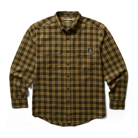 

Wolverine Glacier Midweight Long Sleeve Flannel Shirt Men Cedar Plaid