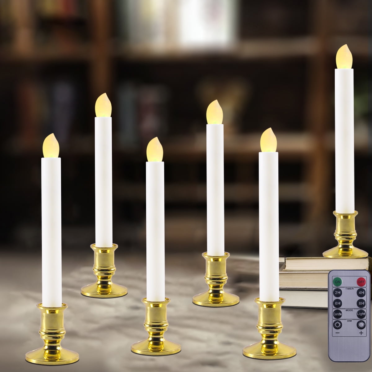 Windows Candles with Remote Timer Battery Operated Flickering LED