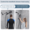 thumbnail image 6 of BRIGHT SHOWERS Brass Shower Head Extension Arm for Rain and Handheld Shower Head, 10 Inch Universal Shower Head Extender, Height & Angle Adjustable, Oil-Rubbed Bronze, 6 of 7