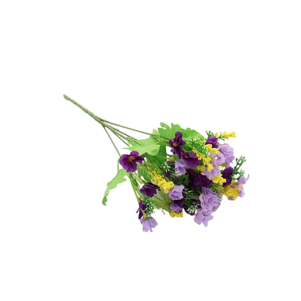 Cateissary Flores artificiales ramo falso hogar jardín boda crisantemo ramo al aire libre decorativo Oficina boda autoensamblaje Decoración Púrpura Cateissary HA084177-03