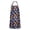 Dark Blue Moon-1, variant on Black White Gothic Moon Flower Leaf Pattern Apron-Garden Aprons for Women with Pockets-Cotton Linen Waterproof Kitchen Cooking Gardening Aprons Adjustable for Kitchen,Cooking,BBQ and Salon 33x27 Inch