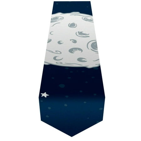 

OWNTA Moon Stars Pattern Elegant Polyester Table Runner Perfect for Your Tables - Dining Table Decoration