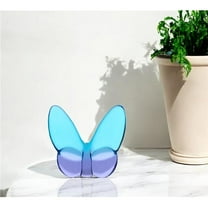 HomeRoots 554013 3 in. Blue & Purple Crystal Butterfly Figurine Tabletop Sculpture