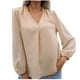 thumbnail image 2 of Puntoco Mujeres Sólido Cuello En V Encaje Puff Manga Puff Camisas Casuales Blusa Suelta top Puntoco Puntoco-1263, 2 of 7