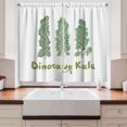 thumbnail image 2 of Ambesonne Dinosaur Kitchen Curtains, Kale Leaves on Plain Back, 55"x39", Laurel Green and Pale Khaki, 2 of 3