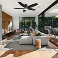 thumbnail image 2 of Trifect Levi 48” Black Soft Modern Integrated LED Ceiling Fan with Remote Control, 2 of 7