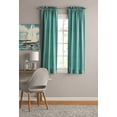thumbnail image 2 of Your Zone Solid Blackout Curtain Panel Pair, Set of 2, Teal Moss, 30" W x 63" L, 2 of 10
