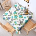 thumbnail image 2 of Pioneer Flower Floral Print Pattern Square Tablecloth, Waterproof Wipeable Spillproof Washable Table Cover for Home Kitchen Party Decor, 42"x42", 2 of 6