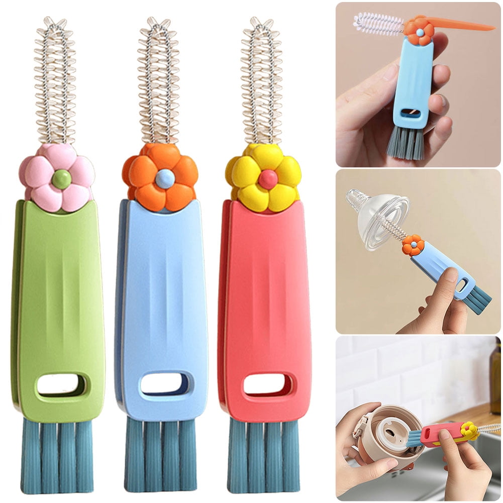 Cepillo Limpiador De Grietas - Pack 3 Unidades, Cerdas Fuertes Para Juntas Y Rincones | Cepillo Para Baño, Cocina, Ventanas