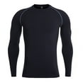thumbnail image 5 of YUGYXL Mens Lightweight Shirt Long Sleeve Athletic Workout T-Shirts Top Active Sport Baselayer Undershirt Gear Shirts Dry Fit Black S, 5 of 7