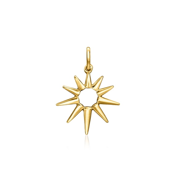 Pure Collection by Ross-Simons Italian 14kt Yellow Gold Sun Charm, Women's, Adult