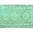 thumbnail image 1 of Ahgly Company Indoor Rectangle Oriental Turquoise Blue Traditional Area Rugs, 8' x 10', 1 of 4