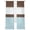 Blue, variant on Sage Green Morocco Sheer Curtains 72 Inch Length 2 Panels Set, Modern Stitching Geometric Striped Grey Voile Window Treatment Curtains Sheers Drapes for Bedroom/Living Room/Kitchen 52"x72"x2